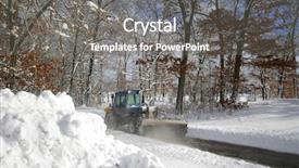  Presentation with snow - Colorful slide deck enhanced with snow ploughing in the park backdrop and a  colored foreground