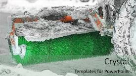  Presentation with cleaning agents - Theme consisting of snow plow outdoors cleaning street background and a ocean colored foreground