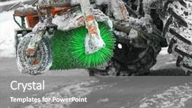  Presentation with hvac air duct cleaning presentations - Amazing PPT layouts having snow plow outdoors cleaning street backdrop and a gray colored foreground