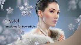  Presentation with drag queen - Slides with snow queen with a crown background and a light blue colored foreground