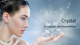  Presentation with drag queen - Colorful theme enhanced with snow queen with a crown backdrop and a light blue colored foreground