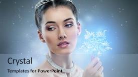  Presentation with queen - PPT layouts featuring snow queen with a crown background and a light blue colored foreground