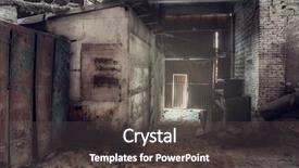  Presentation with abandoned - Audience pleasing presentation consisting of snow ruins - abandoned factory industrial background backdrop and a dark gray colored foreground