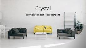  Presentation with living room - Slides enhanced with snow simple - modern living room interior nobody background and a white colored foreground