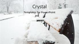  Presentation with beauty - PPT layouts enhanced with trees covered with snow solitude background and a light gray colored foreground