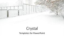  Presentation with beauty - Amazing theme having winter beauty park with trees backdrop and a white colored foreground