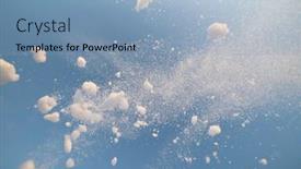  Presentation with sky blue - Audience pleasing presentation design consisting of snow-splash-in-the-air backdrop and a light blue colored foreground