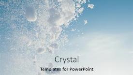  Presentation with sky blue - Presentation theme featuring snow-splash-in-the-air background and a sky blue colored foreground