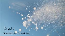  Presentation with blue sky - PPT layouts enhanced with snow-splash-in-the-air background and a light blue colored foreground