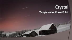  Presentation with starry night - Audience pleasing slides consisting of snow starry sky and moonlight backdrop and a  colored foreground