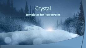  Presentation with winter forest - Audience pleasing slide set consisting of snow storm - car lights in winter forest backdrop and a ocean colored foreground