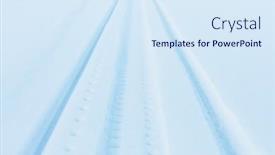  Presentation with snow - Beautiful PPT theme featuring snow-track-imprint-of-snowmobile backdrop and a  colored foreground