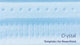  Presentation with snow - Slide set with snow-track-imprint-of-snowmobile background and a  colored foreground