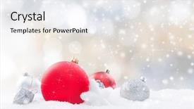  Presentation with abstract - Presentation design with snow white - abstract christmas background close-up background and a sky blue colored foreground