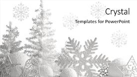  Presentation with snowflakes - PPT layouts enhanced with snow white - christmas ornaments on snowflakes background and a white colored foreground