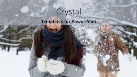  Presentation with snowball - Audience pleasing theme consisting of snowball play backdrop and a light gray colored foreground