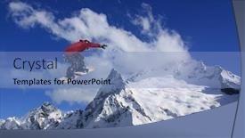  Presentation with snowboard - PPT layouts with snowboard-jump-on-mountains-extreme background and a  colored foreground