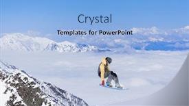  Presentation with rider - PPT layouts consisting of snowboard-rider-jumping-on-mountains background and a light blue colored foreground