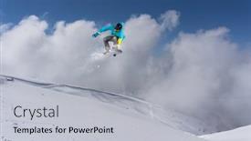  Presentation with extreme - PPT layouts enhanced with snowboarder-jumping-on-mountains-extreme background and a light gray colored foreground