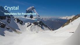  Presentation with jumping into the ocean - Beautiful slides featuring snowboarder jumping on mountains extreme backdrop and a ocean colored foreground