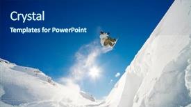  Presentation with air - Slides with snowboarder jumping through air background and a dark gray colored foreground