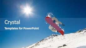  Presentation with new zealand - Theme enhanced with snowboarder jumping through air background and a teal colored foreground