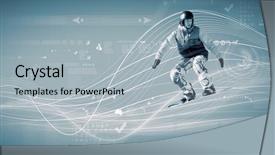  Presentation with high jump up - PPT layouts consisting of snowboarder making jump against media background and a  colored foreground