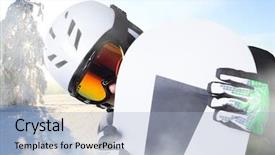  Presentation with snow covered trees and falling - Audience pleasing presentation consisting of snowboarder portrait with falling snow backdrop and a  colored foreground