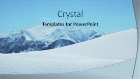  Presentation with bright - Slide set consisting of snowdrift-in-bright-winter-day background and a light blue colored foreground