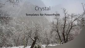  Presentation with yosemite - Theme with snowfall-in-yosemite-national-park background and a light gray colored foreground