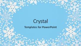  Presentation with festive season - Cool new PPT theme with snowflake abstract background border backdrop and a light blue colored foreground
