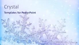  Presentation with winter border - Presentation theme featuring snowflake christmas border cold blue snow background abstract icy greeting card closeup on winter holidays decoration background and a sky blue colored foreground