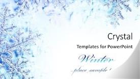  Presentation with frame border - Presentation theme enhanced with snowflake decorative border beautiful blue background and a cool aqua colored foreground