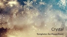  Presentation with christmas magic - Slides having snowflakes blurred bokeh of christmas background and a mint green colored foreground
