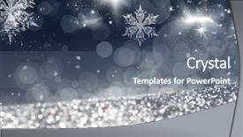 Presentation with blue abstract - PPT theme having snowflakes blurred bokeh of christmas background and a gray colored foreground