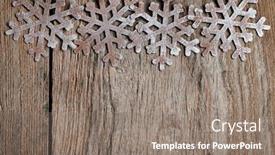  Presentation with snowflakes - Slide set featuring snowflakes-border-on-grunge-wooden and a  colored foreground