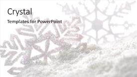  Presentation with decoration - Audience pleasing slide set consisting of snowflakes glitter - white snowflake holiday decoration close backdrop and a  colored foreground