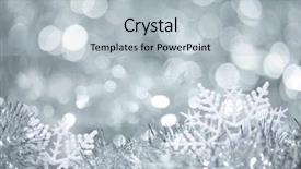  Presentation with snowflakes - Beautiful presentation featuring snowflakes in tinsel backdrop and a light blue colored foreground