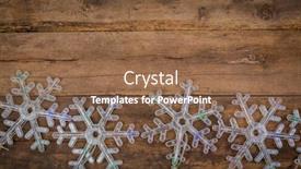  Presentation with snowflakes - Theme consisting of snowflakes lights on wood background background and a violet colored foreground