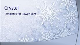  Presentation with snowflakes - PPT theme consisting of snowflakes on snow background space background and a  colored foreground