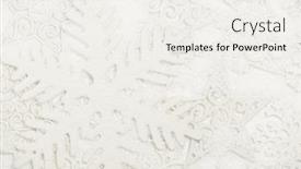  Presentation with snowflakes - Presentation theme enhanced with snowflakes-on-snow-background background and a sky blue colored foreground