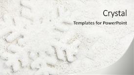  Presentation with snow - Cool new presentation theme with snowflakes on snow background backdrop and a sky blue colored foreground