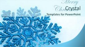  Presentation with glitter - Theme having snowflakes on snow background and a cool aqua colored foreground