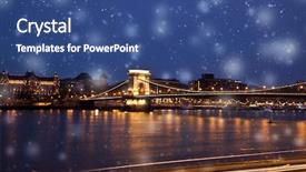  Presentation with hungary - Cool new theme with snowing in budapest hungary - winter backdrop and a ocean colored foreground