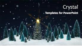  Presentation with winter wonderland - Amazing slides having snowing-winter-wonderland-with-miniature backdrop and a black colored foreground