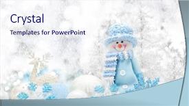  Presentation with christmas borders grunge border decoration - Presentation theme enhanced with snowman and christmas decorations background and a sky blue colored foreground