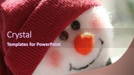  Presentation with snowman - Slide set enhanced with snowman grin background and a wine colored foreground