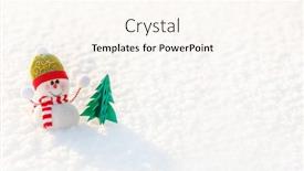  Presentation with winter wonderland - Slide deck consisting of snowman-in-winter-wonderland-scene background and a cream colored foreground
