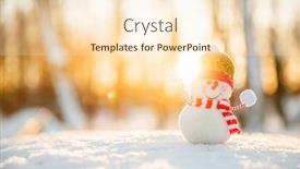  Presentation with winter wonderland - Cool new theme with snowman-in-winter-wonderland-scene backdrop and a lemonade colored foreground