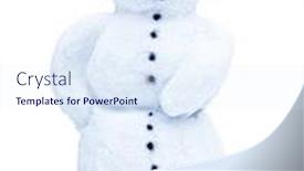  Presentation with snowman - Presentation with snowman-isolated-on-white-background background and a sky blue colored foreground